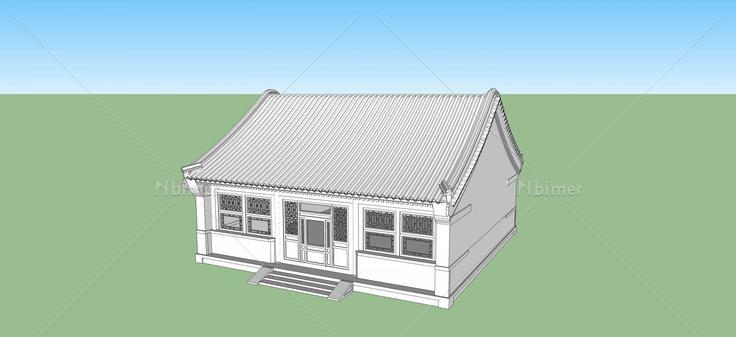 四合院厢房(43314)su模型下载