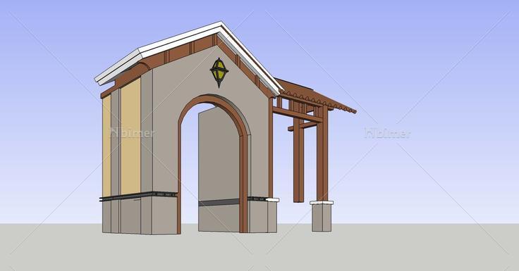 建筑构件-门头入口(80212)su模型下载