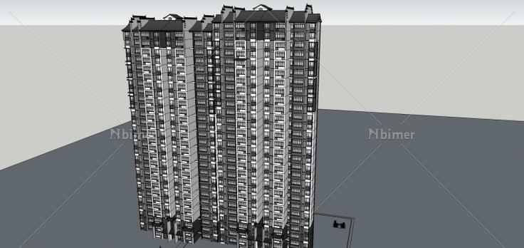 云山诗意高层建筑设计方案带SketchUp模型下载分