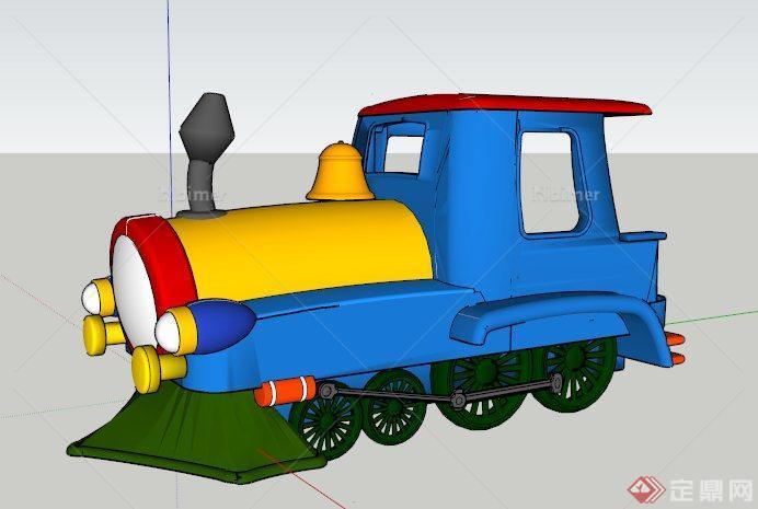 玩具火车头设计su模型