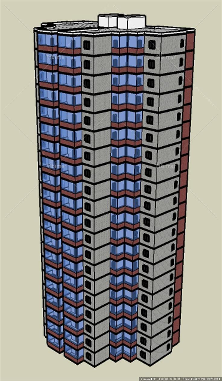 高层住宅模型SU