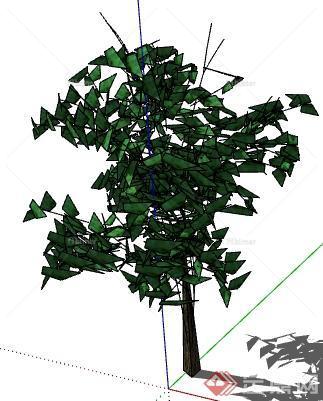 一棵景观植物设计SU模型19