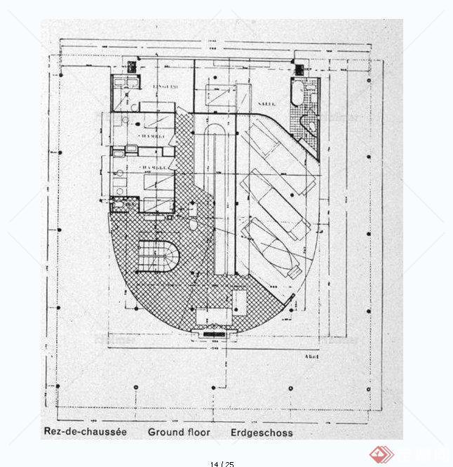 某欧式别墅建筑设计SU模型与CAD图