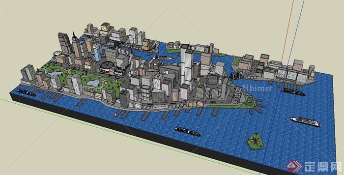 某城市规划设计SU模型