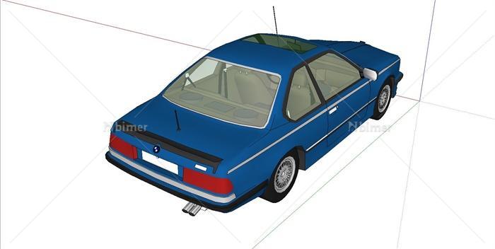 宝马老式M6车子设计su模型