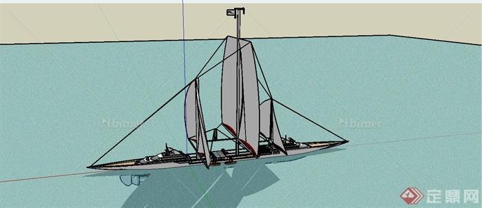 某现代风格帆船设计SU模型[原创]