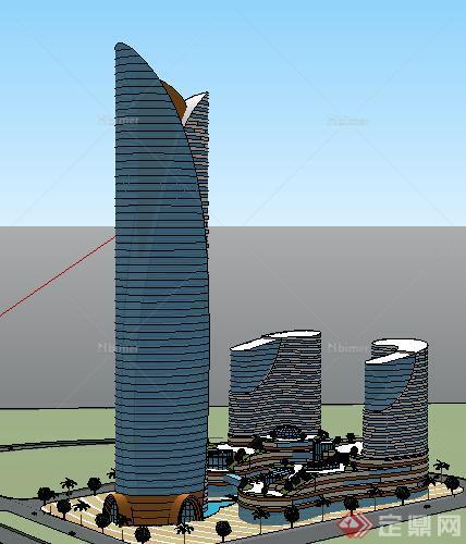 某现代商业建筑设计方案su模型6