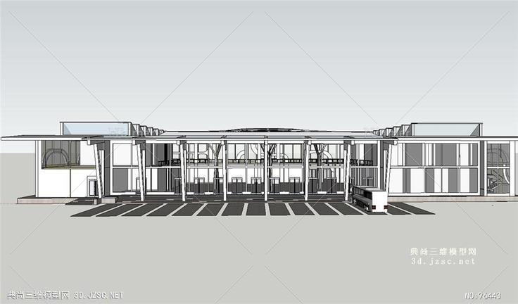 客运站建筑体模型