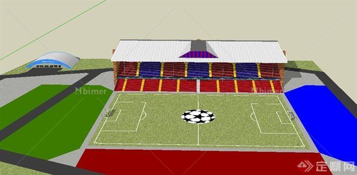 现代某足球场建筑设计su模型