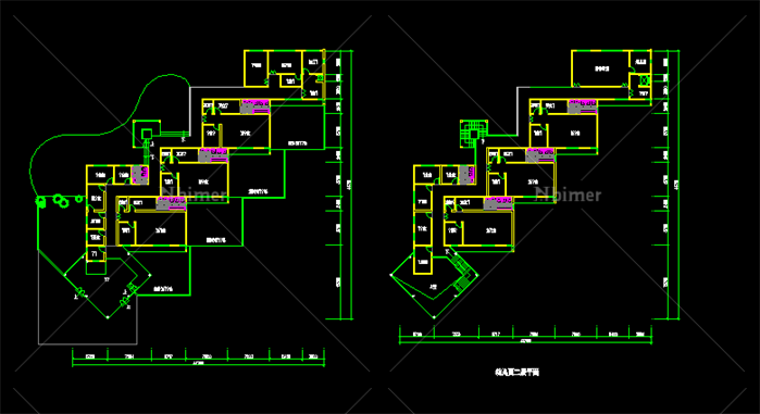 某简欧式幼儿园建筑设计方案su模型（含CAD平面图