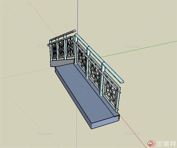 某楼梯栏杆设计su模型