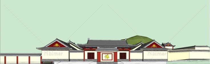 五台山 寺庙(163600)su模型下载