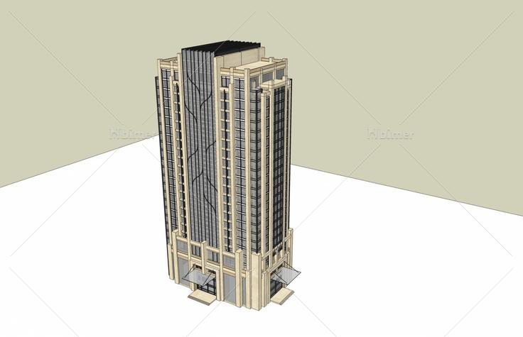 新古典风格高层办公楼(49182)su模型下载