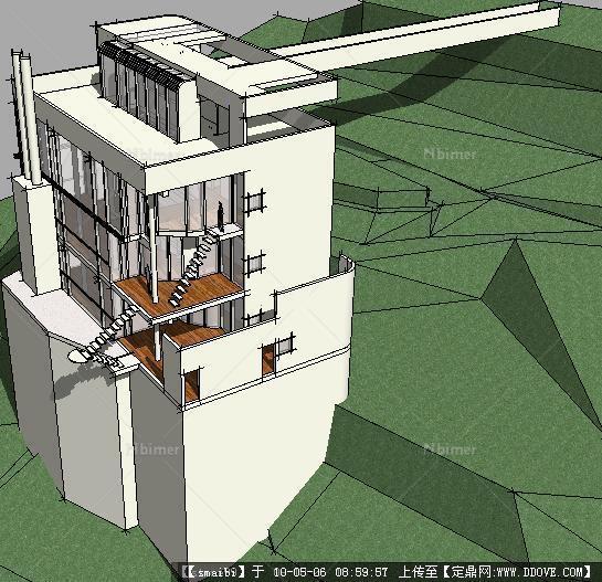 迈耶作品SU-别墅建筑模型