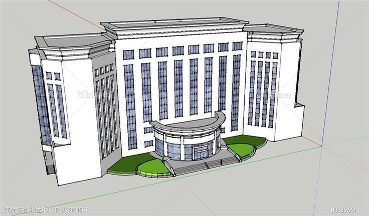 政府办公大楼建筑SU模型