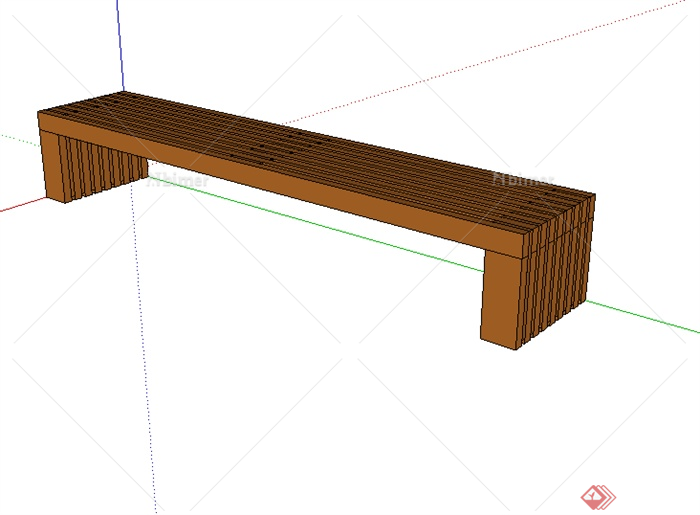 某园林景观坐凳设计SU模型参考5