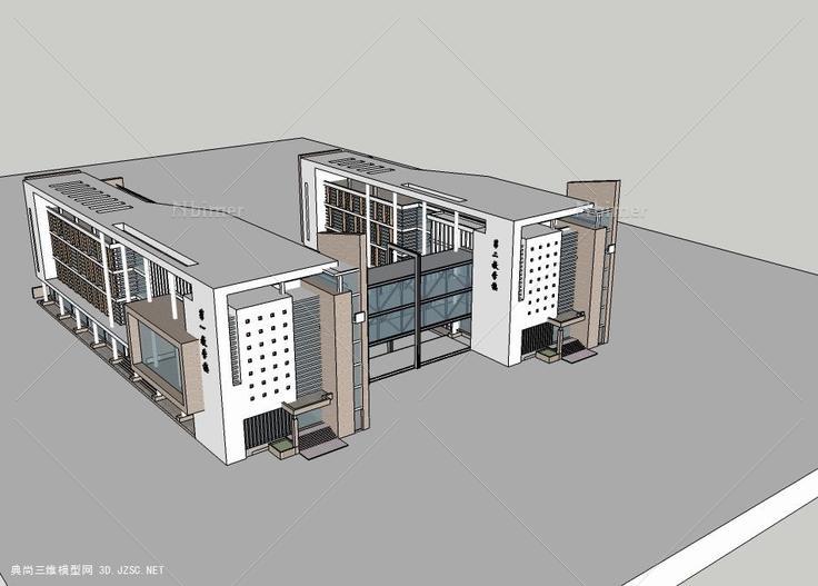 教学楼 (6) SU模型教学楼