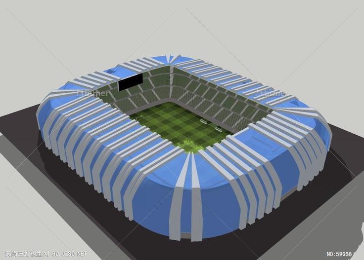 运动馆largestadium3su模型3d