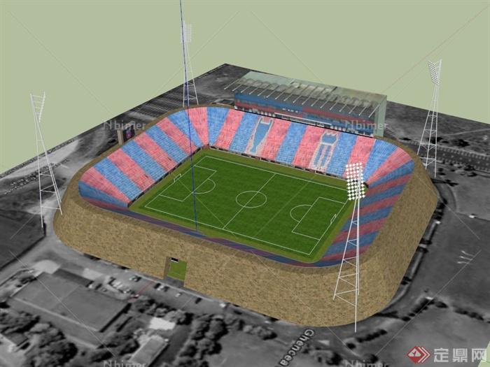某个体育场建筑设计SU模型