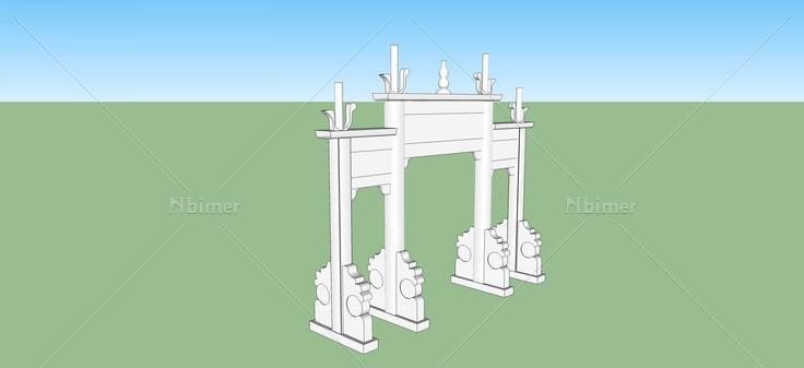牌坊(43302)su模型下载