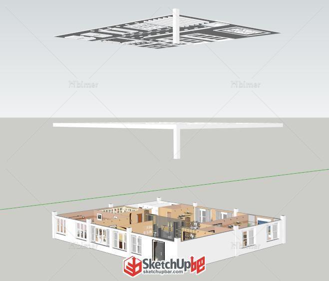 新人发帖！！求赞赏！（办公室室内建模含CAD）