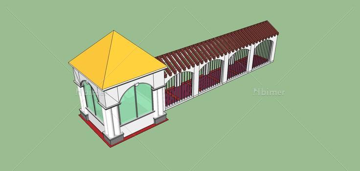欧式门卫亭(78797)su模型下载