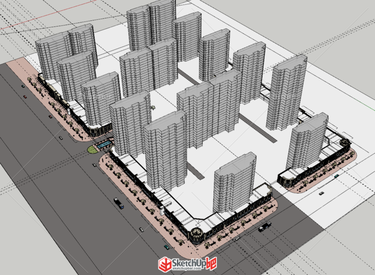 商业街模型 模型超级细致