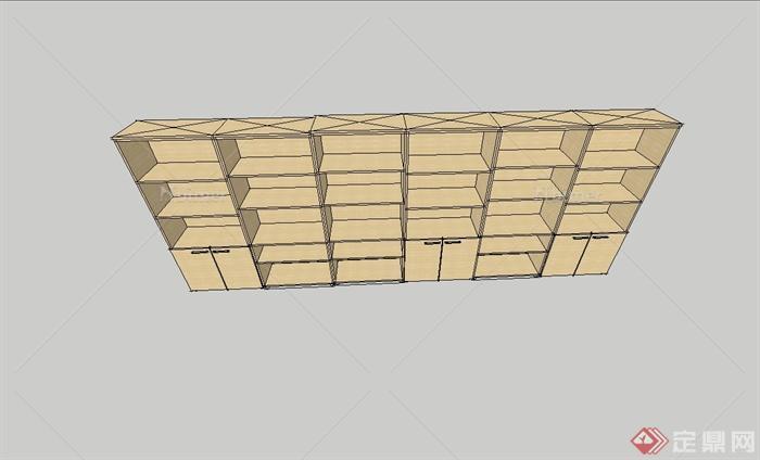 某办公室内柜子设计su模型