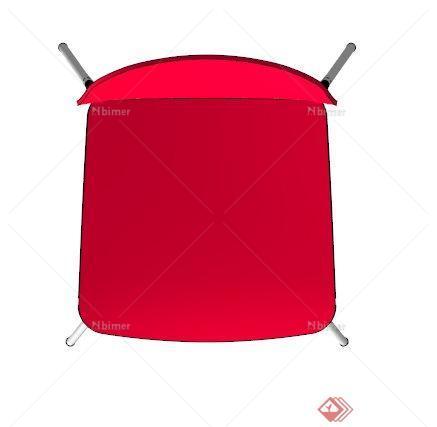 现代红色椅子SU模型[原创]