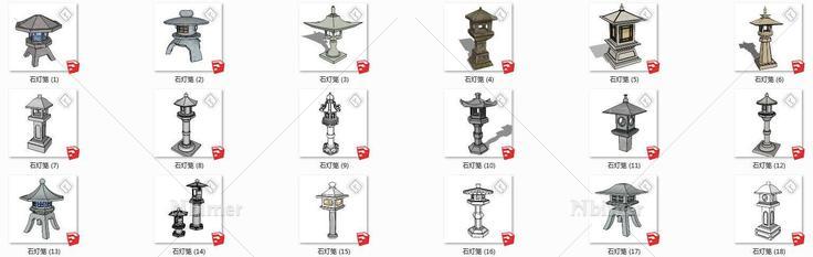 石灯笼非常精致(141510)su模型下载