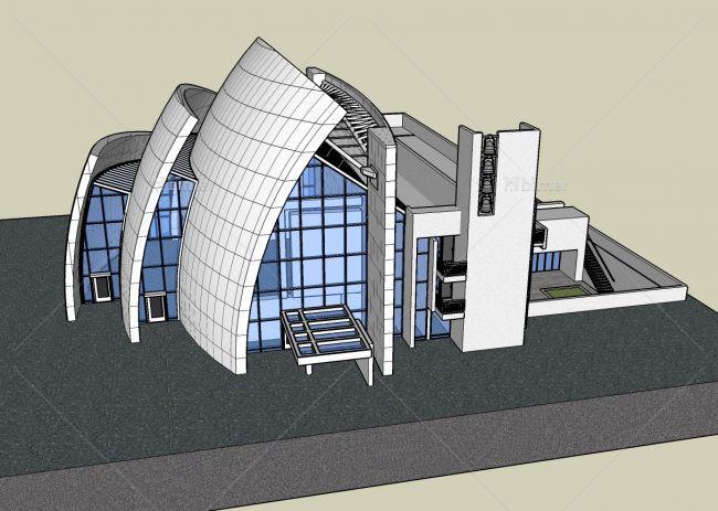 千禧教堂cad平立面，su模型下载，新手上路，多多