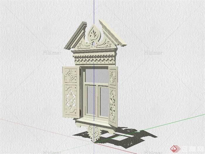 欧式窗户、窗子设计su模型
