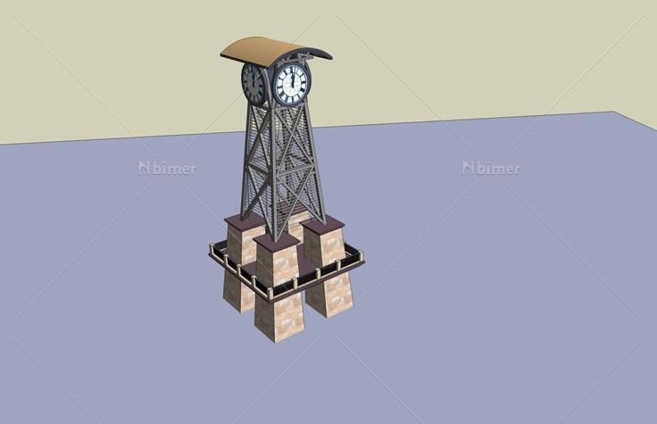 钟塔(51038)su模型下载