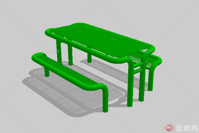 某园林景观铁质坐凳设计SU模型素材
