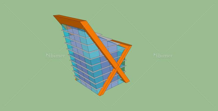 现代高层办公楼(35438)su模型下载