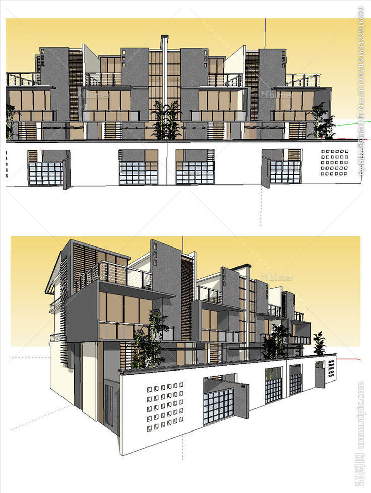 苏式住宅草图大师SU模型图片