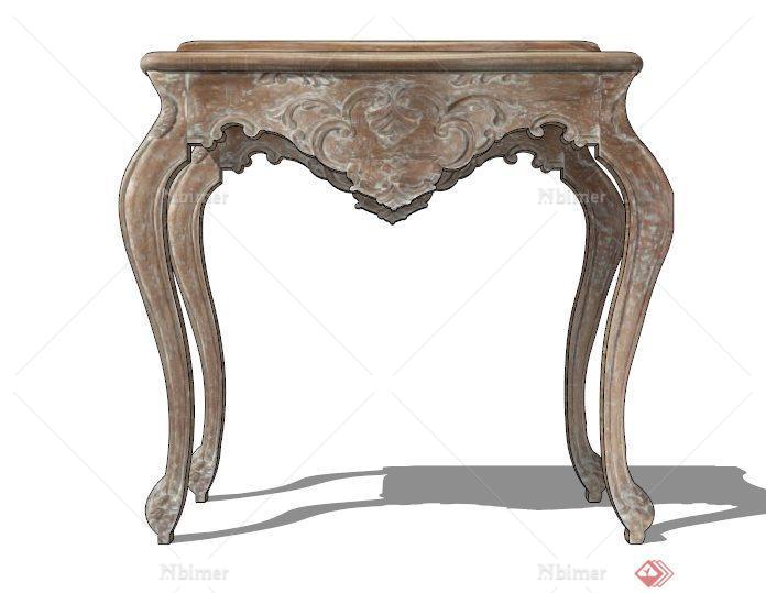 古典中式木雕花椅子SU模型[原创]