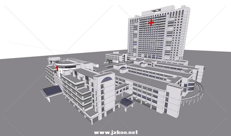 医院SketchUp全模