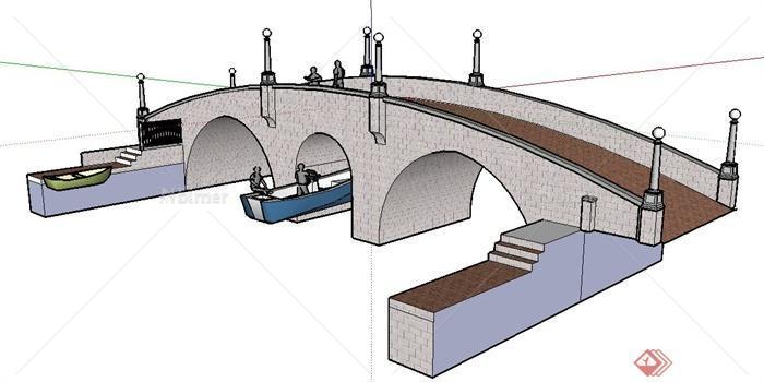 现代景观拱桥su模型[原创]