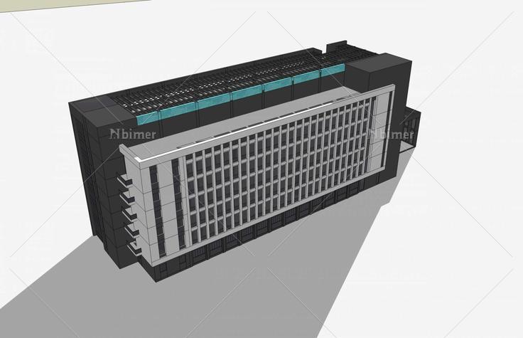 现代多层办公楼(43337)su模型下载