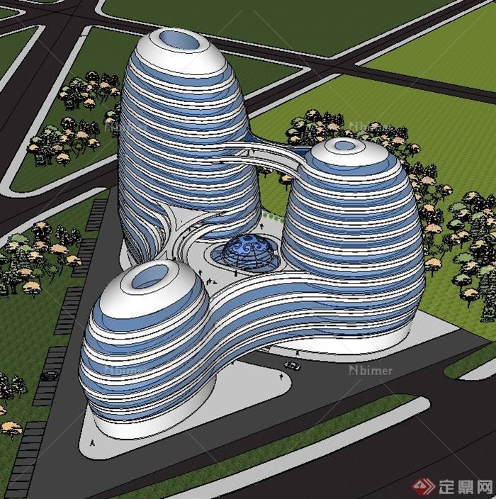 某星级酒店建筑设计SU模型