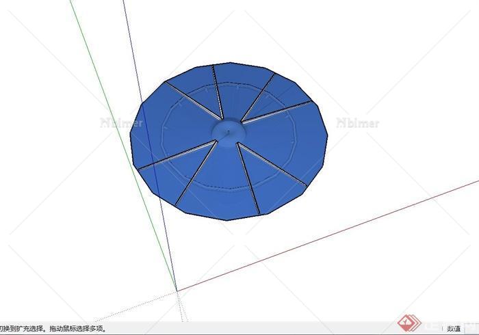 某现代风格蘑菇亭设计su模型[原创]