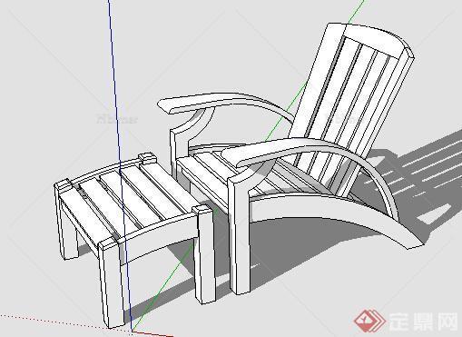 设计素材之现代躺椅设计su模型9