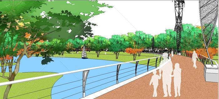 城市公园景观规划设计SU模型[原创]