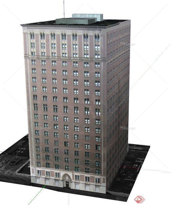 富兰克林交易所大楼建筑设计SU模型