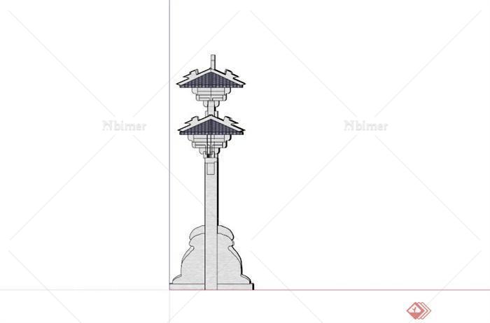古典中式牌坊SU模型