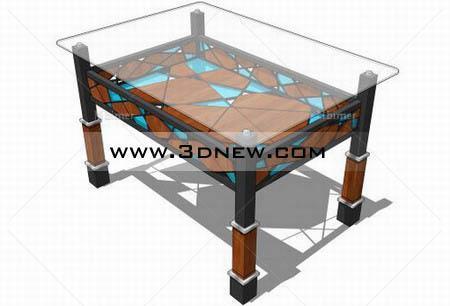 茶几SketchUp Mozaic Table 家具 室内 桌子 玻璃