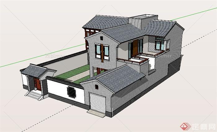 某古典中式住宅设计SU模型