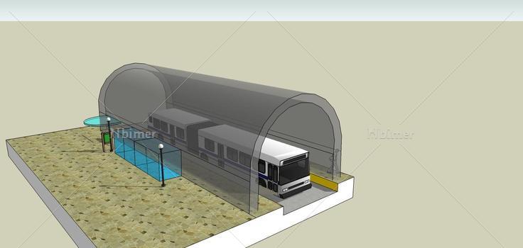 公交站亭(69933)su模型下载