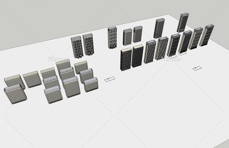 现代高层办公楼(44280)su模型下载